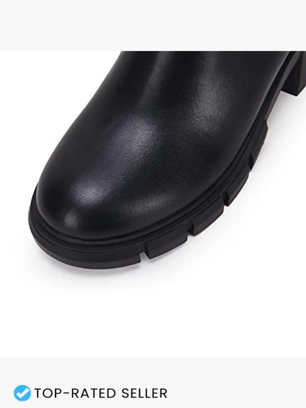 Platform Ankle Boots Chunky Block Heel Chelsea Booties Lug Sole Non-Slip Combat